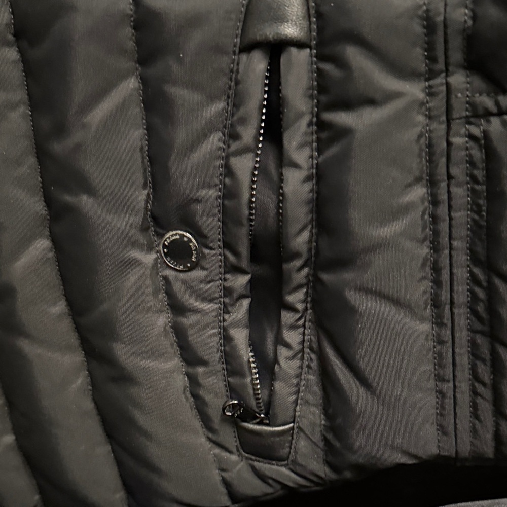 Pajar Womens Large Black Fur-Trimmed Winter Coat. TheFur trim is Rabbit and Fox. - Picture 5 of 10